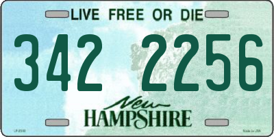 NH license plate 3422256