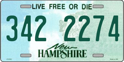 NH license plate 3422274