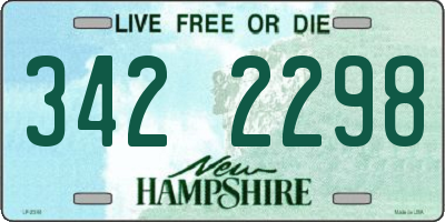 NH license plate 3422298