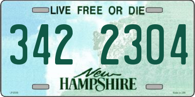 NH license plate 3422304