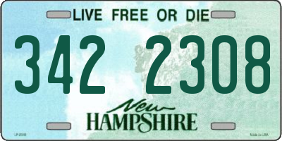 NH license plate 3422308