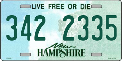 NH license plate 3422335