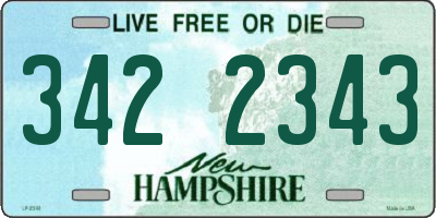 NH license plate 3422343