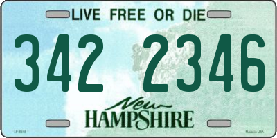 NH license plate 3422346