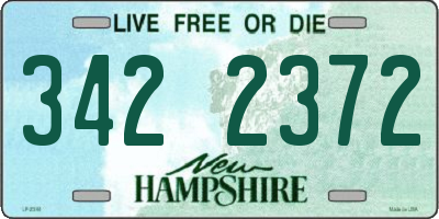 NH license plate 3422372