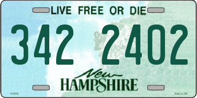 NH license plate 3422402