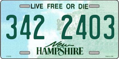 NH license plate 3422403