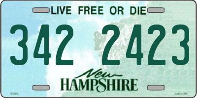 NH license plate 3422423