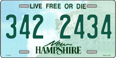 NH license plate 3422434