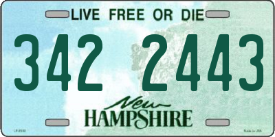 NH license plate 3422443