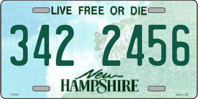 NH license plate 3422456