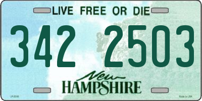 NH license plate 3422503