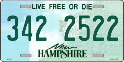 NH license plate 3422522