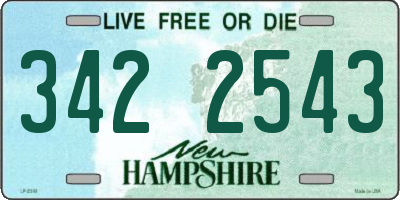 NH license plate 3422543