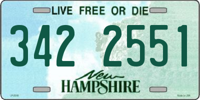 NH license plate 3422551