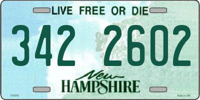 NH license plate 3422602