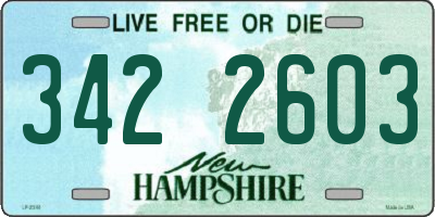 NH license plate 3422603