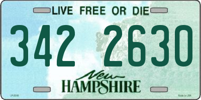NH license plate 3422630