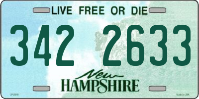 NH license plate 3422633