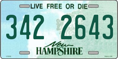 NH license plate 3422643