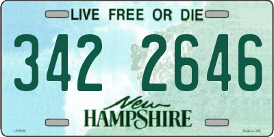 NH license plate 3422646