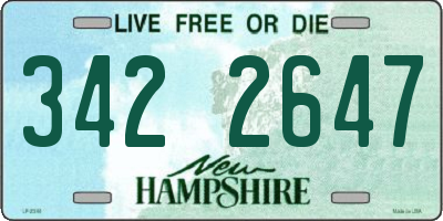 NH license plate 3422647
