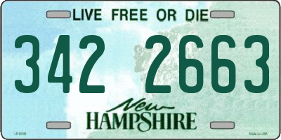 NH license plate 3422663
