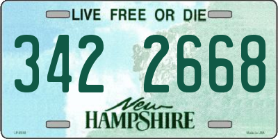 NH license plate 3422668