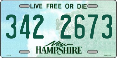 NH license plate 3422673