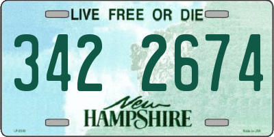 NH license plate 3422674