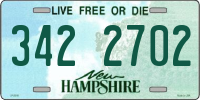 NH license plate 3422702