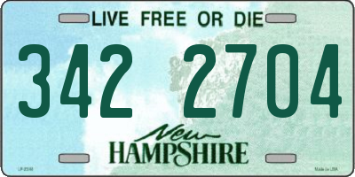NH license plate 3422704