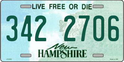 NH license plate 3422706