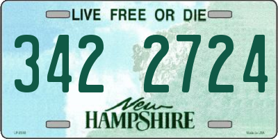 NH license plate 3422724