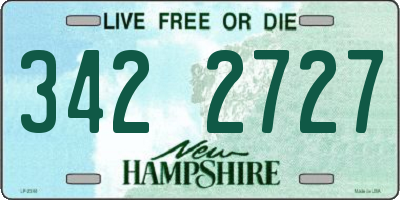 NH license plate 3422727