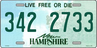 NH license plate 3422733