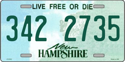 NH license plate 3422735