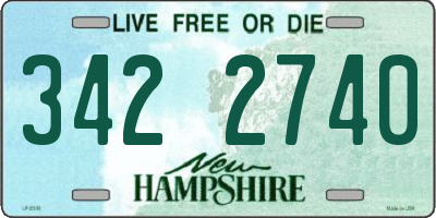 NH license plate 3422740