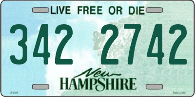 NH license plate 3422742