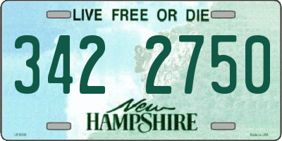 NH license plate 3422750