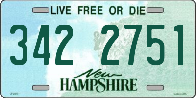 NH license plate 3422751