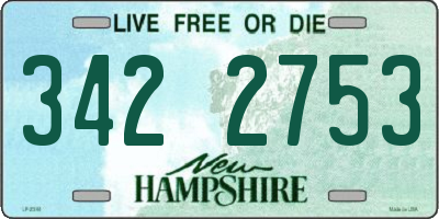 NH license plate 3422753