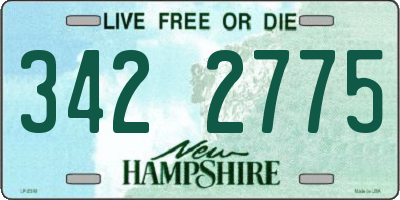 NH license plate 3422775