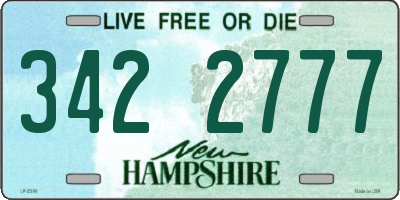 NH license plate 3422777