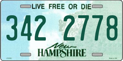 NH license plate 3422778