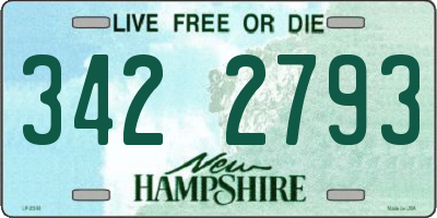 NH license plate 3422793
