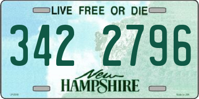 NH license plate 3422796