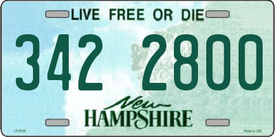 NH license plate 3422800