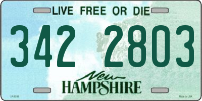 NH license plate 3422803