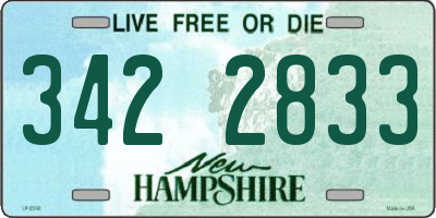 NH license plate 3422833